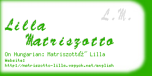 lilla matriszotto business card